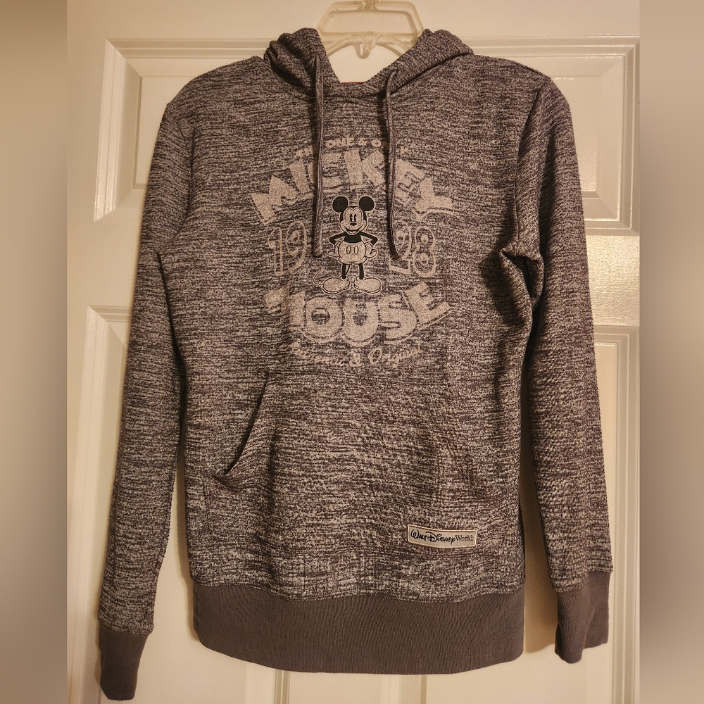 Walt Disney World Disney Parks Gray Mickey Mouse Hoodie Womans Size Xs
